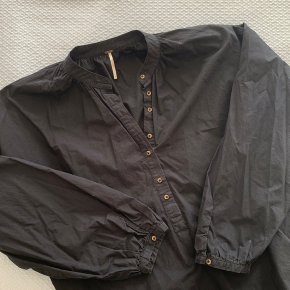 Free People Tops - free people navy oversized cotton blouse
